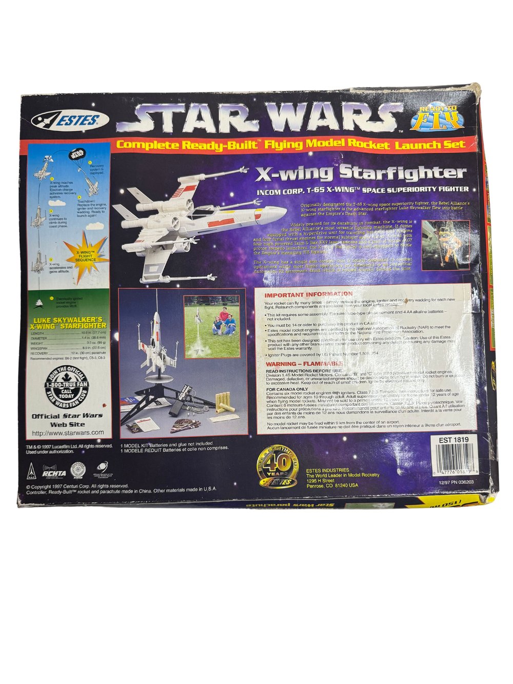 100％本物 X-Wing Wars Star Estes Buy Starfighter Rocket Model Flying ホビー・楽器・アート